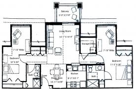 Two bedrooms and two baths apartment